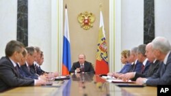 Ռուսաստանի նախագահ Վլադիմիր Պուտինը վարում է Անվտանգության խորհրդի նիստը, արխիվ