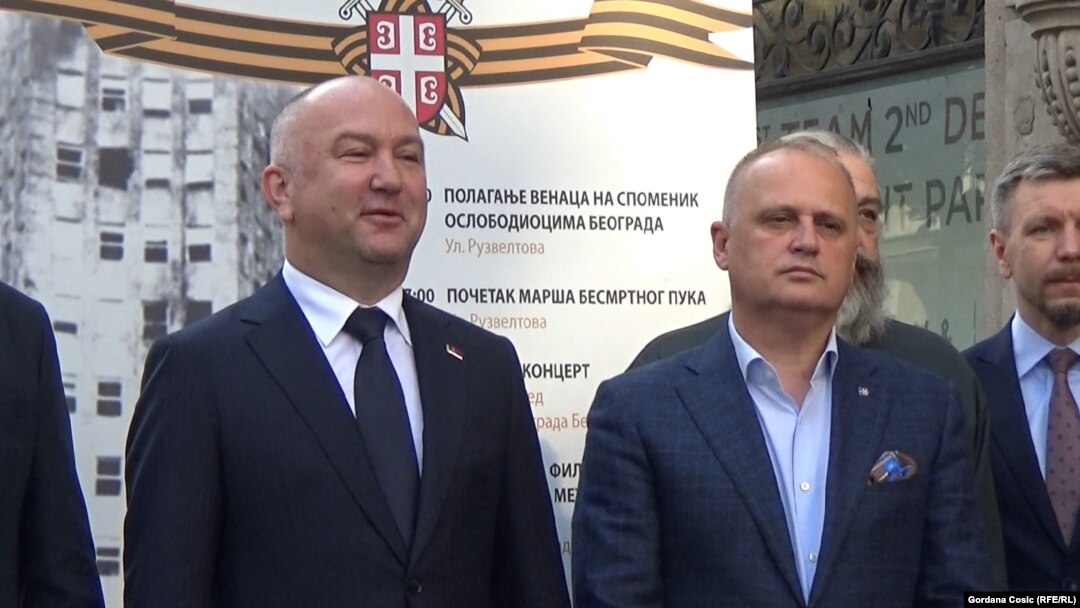 Nenad Popović i Goran Vesić na otvaranju izložbe