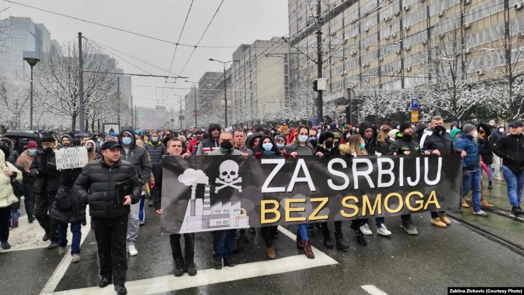 Protest zbog zagađenja vazduha u Beogradu, 10. januar