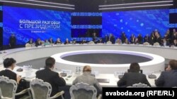 Прэс-канфэрэнцыя Аляксандра Лукашэнкі «Вялікая размова з прэзыдэнтам». Менск, 3 лютага 2017 году