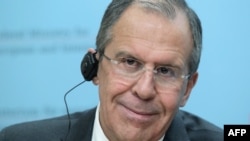 Министр иностранных дел России Сергей Лавров. Вена, 15 февраля 2012 года. 