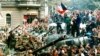 Prague residents wave a Czechoslovak flag 50 years ago - on August 21, 1968 -- during the Soviet-led invasion by Warsaw Pact armies.