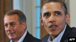 John Boehner alături de președintele Obama în 2011