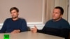 Кадр из интервью телеканалу RT, которое дали "Александр Петров" и "Руслан Боширов"
