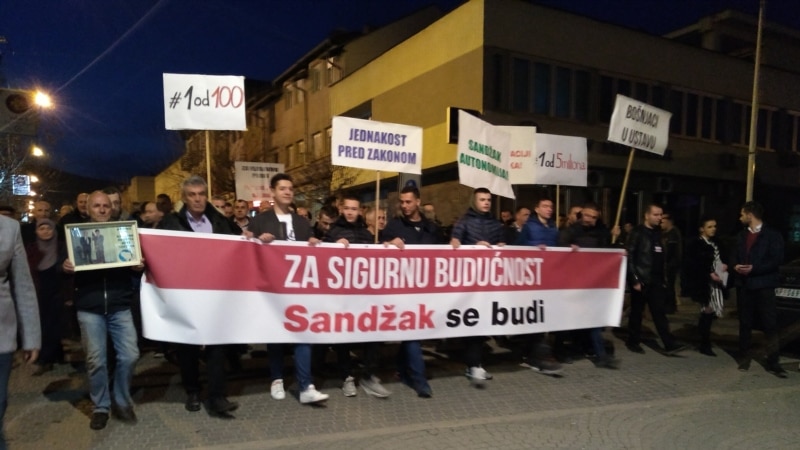 Protest 'Za sigurnu budućnost - Sandžak se budi' u Novom Pazaru