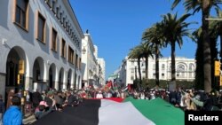 Protest podrške Palestincima u Rabatu, 24. decembar 2023.