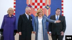 Camilla, vojvotkinja od Cornwalla, princ Charles i hrvatska predsjednica Kolinda Grabar - Kitarović, Zagreb