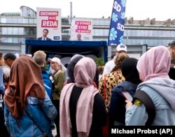 La o acțiune electorală a democraților suedezi, Stockholm, 31 august 2018