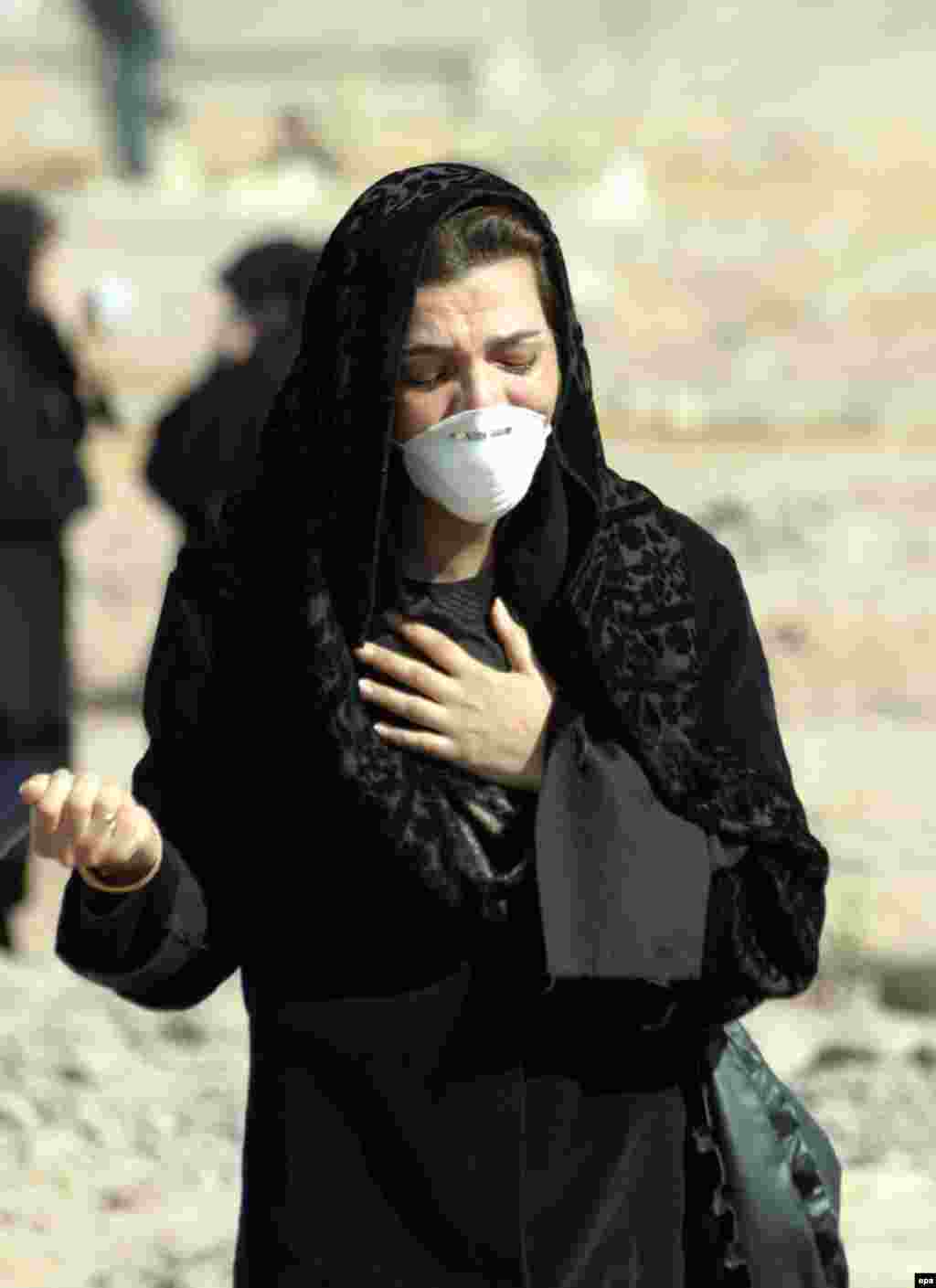 A woman in Tehran on January 2, 2004, mourns for victims of the Bam earthquake (epa) - "The historic quarter of Bam has been completely destroyed and many of our countrymen are underneath the ruins," said Mohammad Ali Karimi, the governor of Kerman Province, at the time. The disaster sparked a massive domestic and international humanitarian-relief effort.