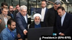 IRAN -- Iranian President Hassan Rohani visits the Noavari factory in Tehran, November 5, 2019