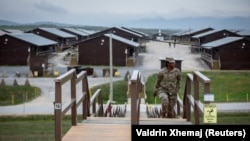 Kampi amerikan Bondsteel në Kosovë.