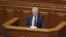 Ukraine's Central Bank Governor Yakiv Smoliy addresses lawmakers in Kyiv on July 3. 