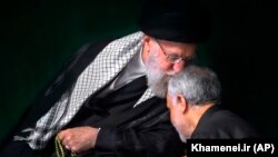 قاسم سلیمانی در دیداری با علی خامنه‌ای رهبر جمهوری اسلامی