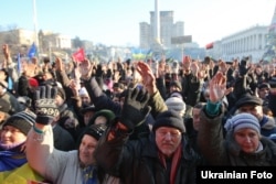 Киевте өткен "Украина халқының бірлігі" акциясы. 29 желтоқсан 2013 жыл. (Көрнекі сурет)