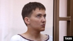 Nadia Savchenko gjatë seancës së sotme gjyqësore