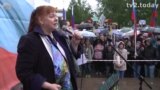 Оперная певица спела на митинге в Томске