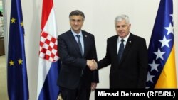 Premijer Hrvatske Andrej Plenković i predsjednik Hrvatske demokratske zajednice (HDZ) Dragan Čović