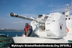 Головна гармата прикордонного сторожового корабля «Григорий Куроп'ятников» – 76-мм АУ АК-176М