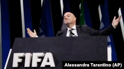 Прэзыдэнт FIFA Джані Інфантына 