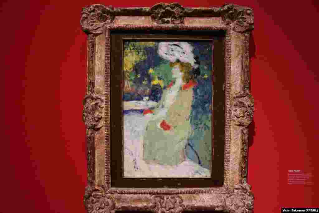 Pablo Picasso, Femme assise à la terasse d&#39;un cafe (1901).