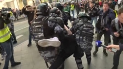 Dozens Detained In Moscow Following Opposition Protest