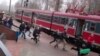 Belarus — People running to the train to Poland, 30Nov2011