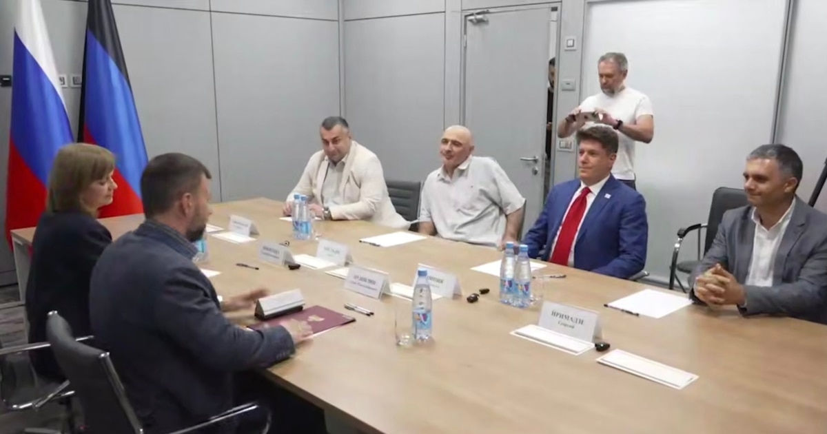 კალაძის სიძე პრორუსულ პარტიასთან ერთად ოკუპირებულ დონეცკში შეხვედრებს მართავს