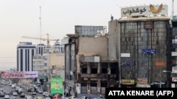 A building in Tehran that was torched during the biggest protests seen in Iran since the Islamic Revolution of 1979.<br><br><br>
