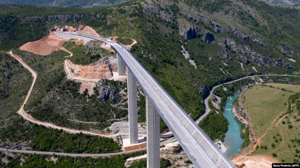 Most Moračica, na prvoj trasi budućeg autoputa u Crnoj Gori, 11. maj 2021.