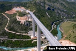 A section of the new highway connecting Montenegro's Adriatic coast to landlocked neighbor Serbia.