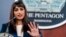 Pentagon spokeswoman Sabrina Singh answers question at a Pentagon briefing. (file photo)