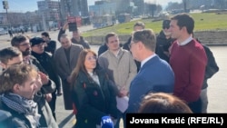 Prebilič tokom razgovora sa novosadskim aktivistima, 24. januar 2026.