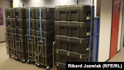 Thousands of cases of material are carted back and forth between Strasbourg and Brussels each month