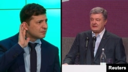 Ուկրաինայի նախագահի ընտրությունների երկրորդ փուլ անցած թեկնածուներ Վլադիմիր Զելենսկին և Պետրո Պորոշենկոն