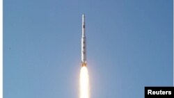 Ракетный запуск, проведенный Северной Кореей.