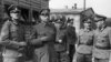 General Vlasov (second from left) poses with members of the ROA army in 1944, just south of Berlin.
