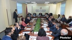 Armenia - The Public Services Regulatory Commission meets in Yerevan. November 20, 2019.