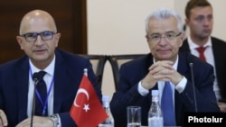 Armenia - Senior Turkish diplomats attend a Black Sea Economic Cooperation meeting in Yerevan, 27 June 2018.