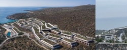 Панорама курорта Six Senses Kaplankaya на одном из туристических сайтов в интернете (слева) и на видео, снятом Лидой Слуцкой в апреле 2021 года
