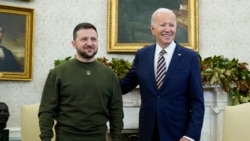 U.S. President Joe Biden and his Ukrainian counterpart, Volodymyr Zelenskiy (file photo)