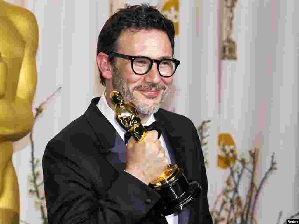 Francuski redatelj Michel Hazanavicius, dobio Oscara za film "The Artist", 26.02.2012. Foto: Reuters / Mike Blake 