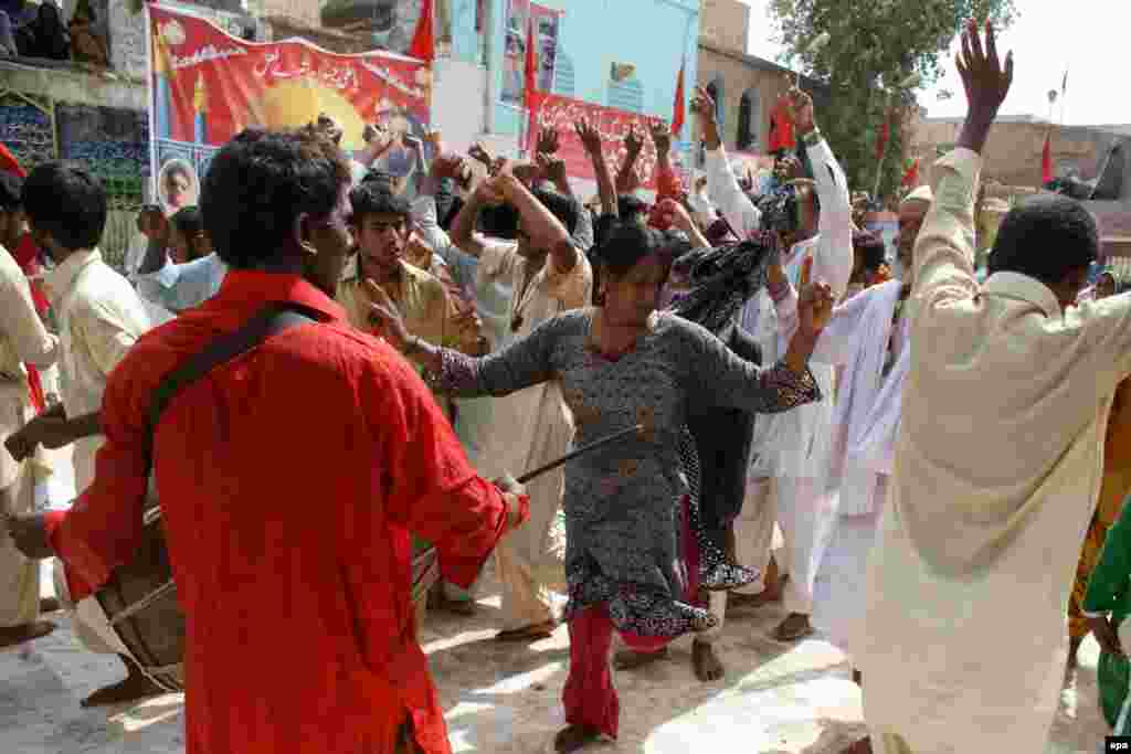 A devotee dances during the annual festival at the Lal Shahbaz Qalandar Shrine in 2013. In November 2016, 45 people were killed in a bombing attack inside another Sufi shrine in southern Pakistan, and in June 2016, a revered Sufi musician was shot dead inside his car in Karachi, Pakistan.&nbsp;