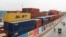 Container terminals at Karachi Port -- as security concerns grow following US strikes around Iran's Chabahar, Pakistan's ports are increasingly seen as potential maritime gateways for Central Asian trade, says Hudson Institute senior fellow Ken Moriyasu. (file photo)