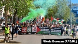 Protestna šetnja solidarnosti sa Palestinom kroz Podgoricu 14. septembra
