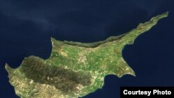تصویر ماهواره ای جزیره قبرس در محاصره دریای مدیترانه