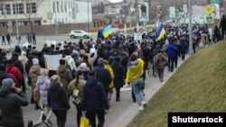 Ілюстраційне фото. Акція протесту проти вторгнення Росії до України в захопленому російськими військовими місті Мелітополі, 7 березня 2022 року