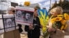  Під час акції протесту проти російського масштабного вторгнення до України біля посольства Росії у США. Вашингтон, 8 березня 2022 року