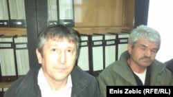 Ilija Alavanja i Sretko Gagić na identifikaciji njihovog djeda i oca Vladimira Gagića, 1. travnja 2015. foto: Enis Zebić