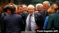 Борис Джонсън на Европейския съвет миналата седмица, след като сделката му за Брекзит беше одобрена от европейските лидери