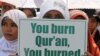 A group of Indonesian demonstrators rally outside the U.S. Embassy in Jakarta on September 4.